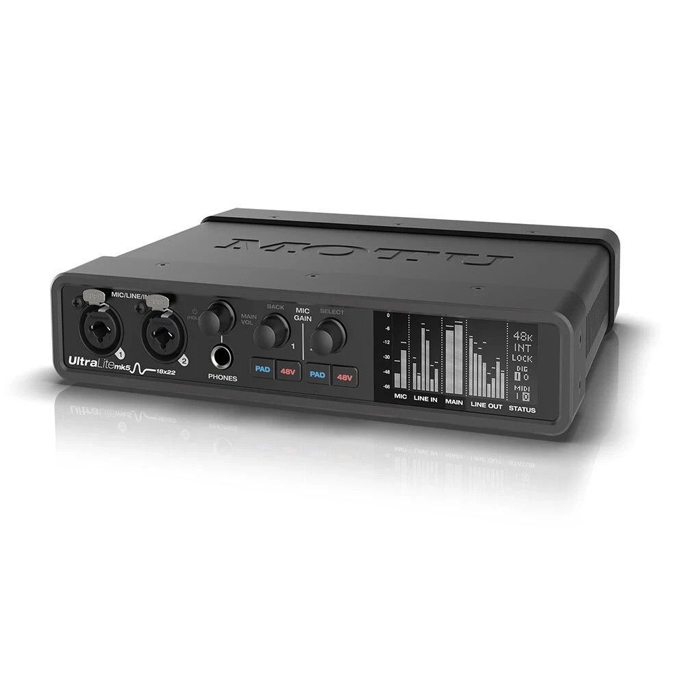 Motu UltraLite-mk5 18x22 USB Audio Interface with DSP, Mixing and Effects